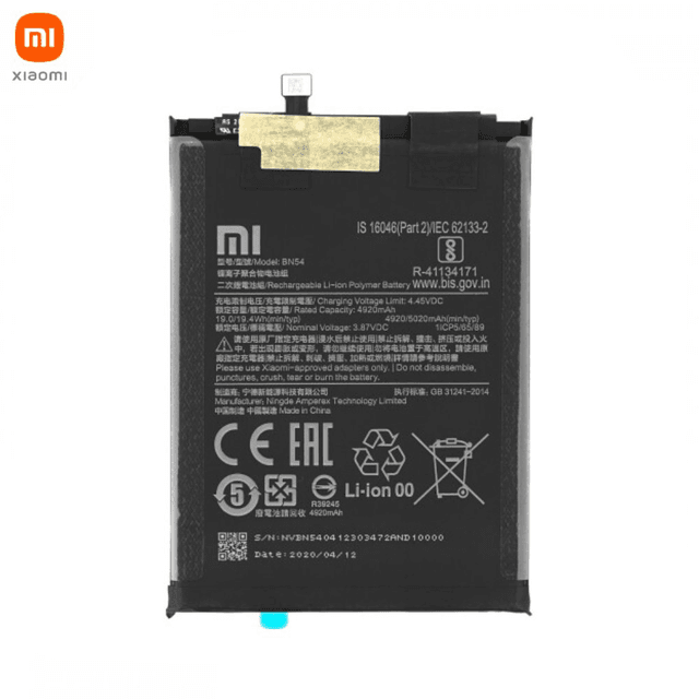 Batterie Original Xiaomi Redmi 9/Redmi Note 9 460200001J1G BN54
