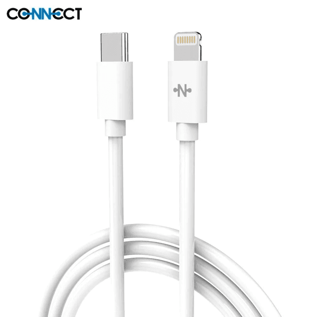 Câble Data Type-C vers Lightning CONNECT MC-CLB6 20W (2m) Blanc