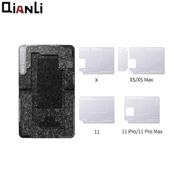 Plateforme de Rebillage QianLi MEGA-IDEA avec Kit de Pochoirs iPhone X & 11 Series