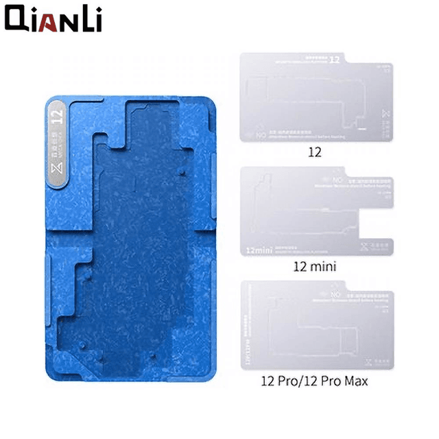 Plateforme de Rebillage QianLi MEGA-IDEA avec Kit de Pochoirs iPhone 12 Series
