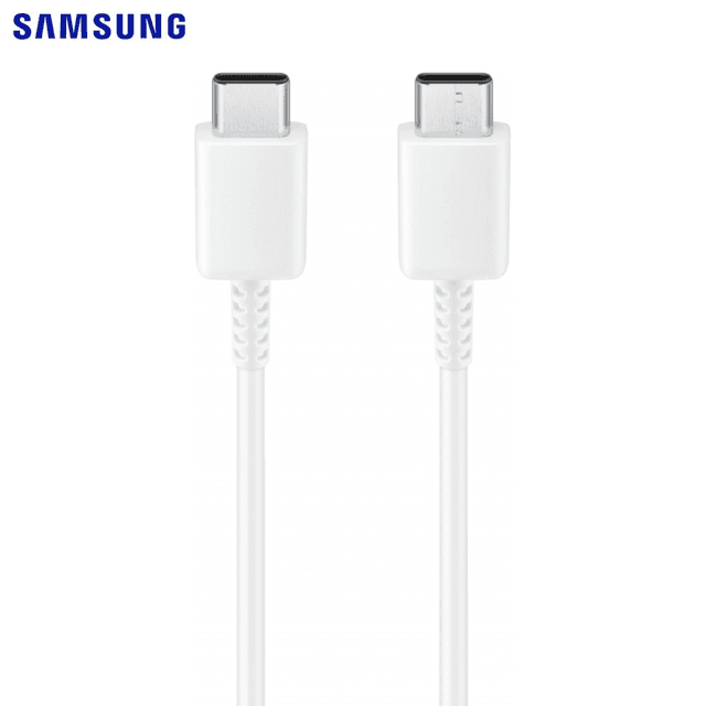Câble Data Type-C vers Type-C Samsung EP-DW767JWE 25W 3A 1.8m GP-TOU021RFCWW Bulk Blanc