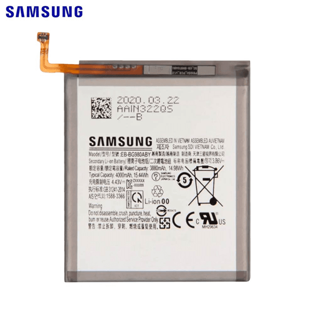 Batterie Original Samsung Galaxy S20 G980/Galaxy S20 5G G981 GH82-22122A EB-BG980ABY