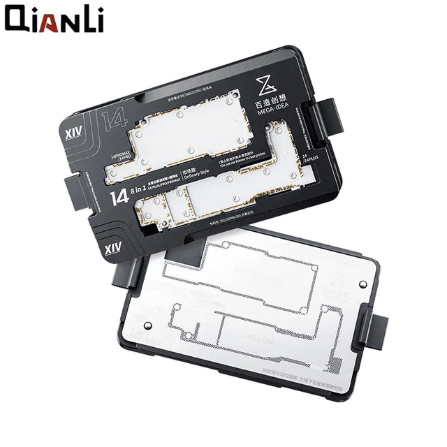 Support de Test de Carte Mère QianLi MEGA-IDEA iPhone14 Series avec Plateforme de Rebillage (8 en 1)