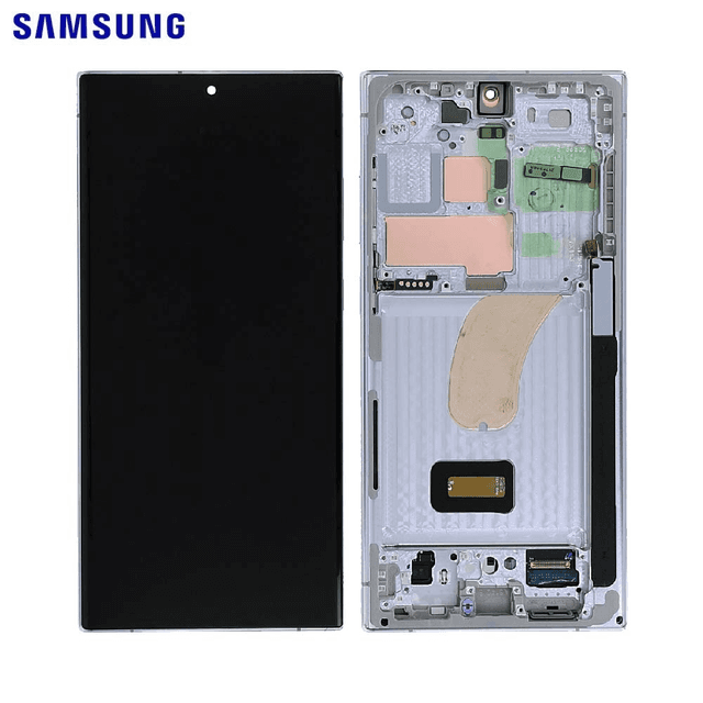 Ecran Tactile Original Samsung Galaxy S23 Ultra 5G S918 GH82-30465G GH82-30466G Bleu Ciel / Lime