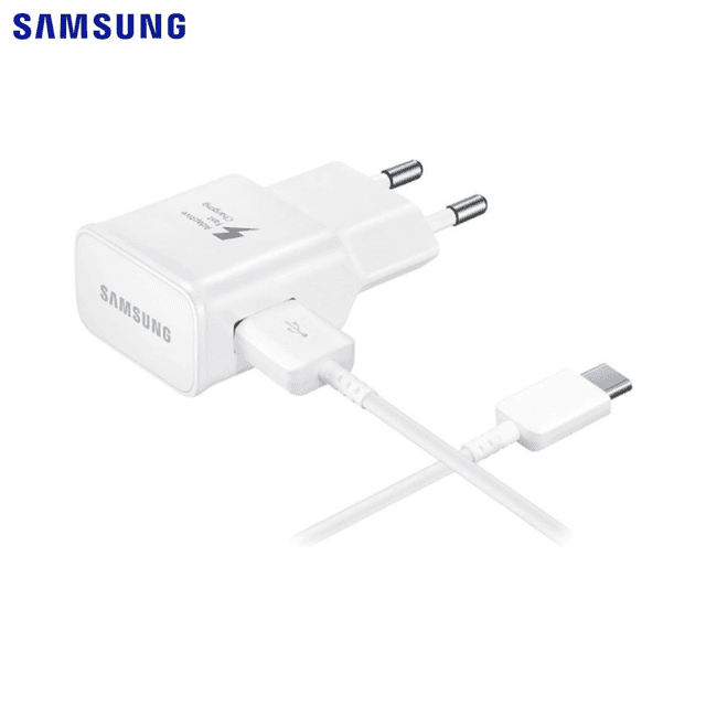 Chargeur Secteur USB Samsung EP-TA200W + DG970BWE 15W 2A, avec Cable Type-C GP-PTU020SOBWQ Bulk Blanc