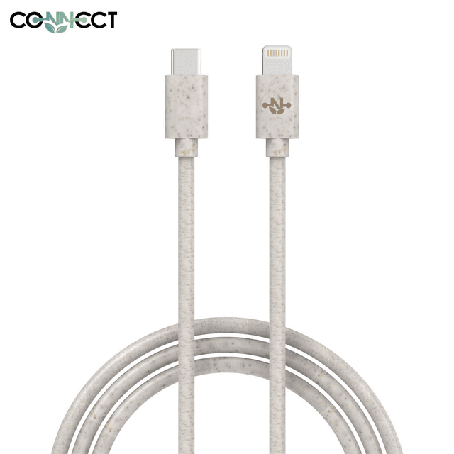 Câble Data Type-C vers Lightning CONNECT MC-CLB10 Eco-Friendly 20W (1m) Beige