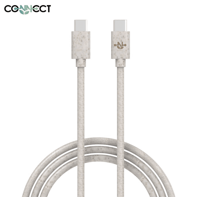 Câble Data Type-C vers Type-C CONNECT MC-CCB10 Eco-Friendly 60W (1m) Beige