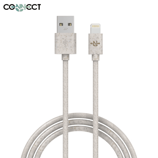 Câble Data USB vers Lightning CONNECT MC-CLB9 Eco-Friendly 12W (1m) Beige