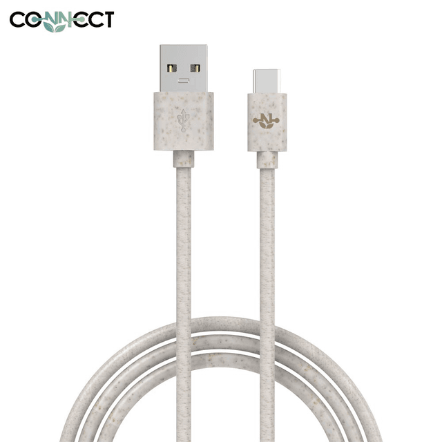 Câble Data USB vers Type-C CONNECT MC-CCB9 Eco-Friendly 15W (1m) Beige