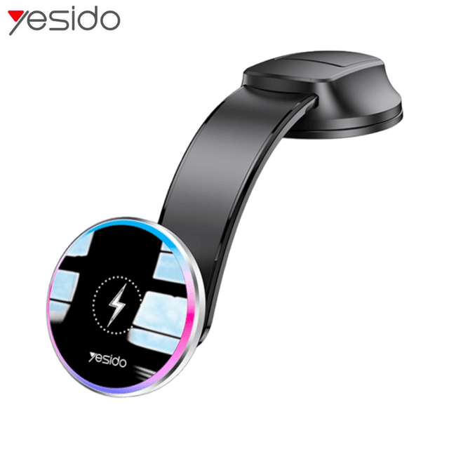 Support Smartphone Chargeur à Induction pour Voiture Yesido C292 15W Noir