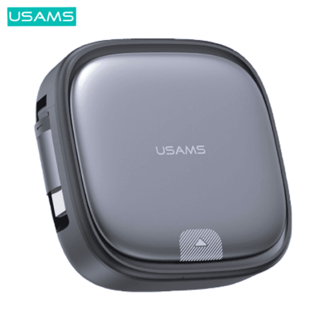 Kit d'Accessoires Usams US-SJ650 U87 6 en 1 (avec Câble Rétractable Type-C 60W + 3 Adaptateurs) Noir