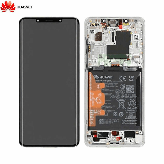Bloc Écran Complet avec Châssis et Batterie Original Huawei Mate 50 Pro 02355ERD Argent