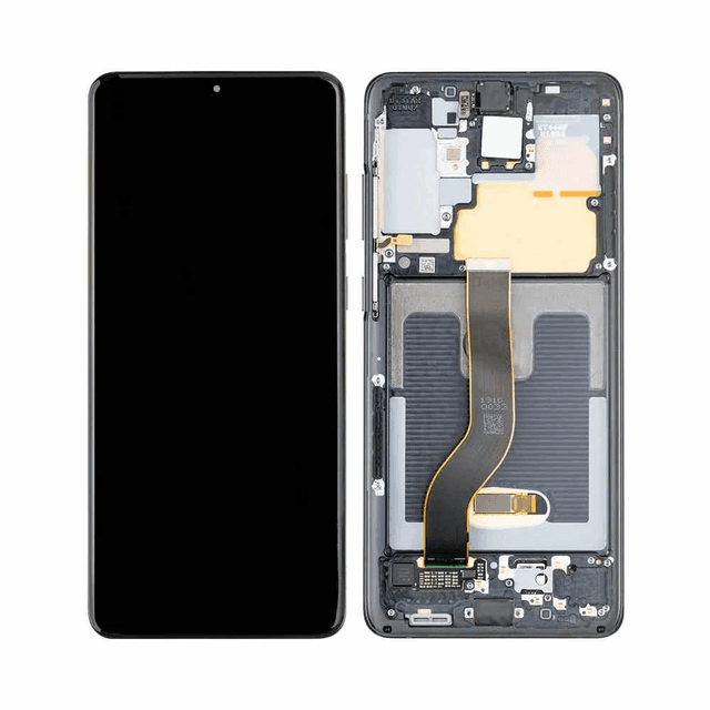 Ecran Tactile Soft Oled avec Châssis Samsung Galaxy S20 Plus 5G G986/Galaxy S20 Plus G985 Noir
