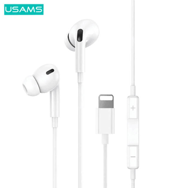 Écouteurs Filaires Lightning Usams US-SJ453 (Bluetooth) Blanc