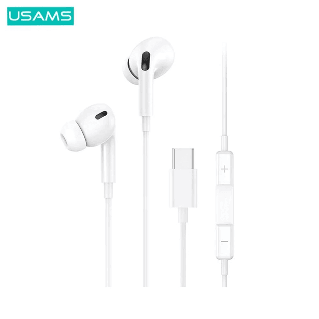 Écouteurs Filaires Type-C Usams US-SJ452 Blanc