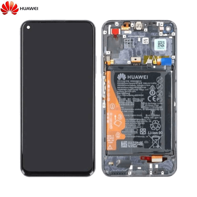 Bloc Écran Complet avec Châssis et Batterie Original Huawei Nova 5T Honor 20 02352SMP 02352TMU Noir