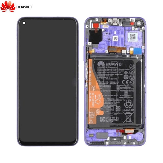 Bloc Écran Complet avec Châssis et Batterie Original Huawei Nova 5T Honor 20 02353EBH Violet