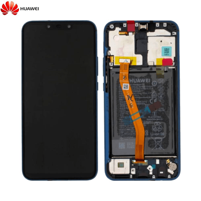 Bloc Écran Complet avec Châssis et Batterie Original Huawei Mate 20 Lite 02352DKM 02352GTT Bleu