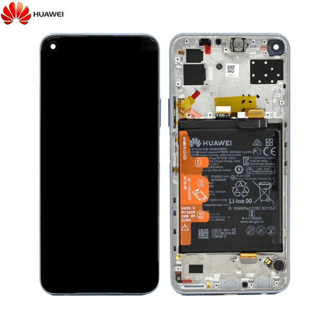 Bloc Écran Complet avec Châssis et Batterie Original Huawei P40 Lite 5G 02353SUQ Argent