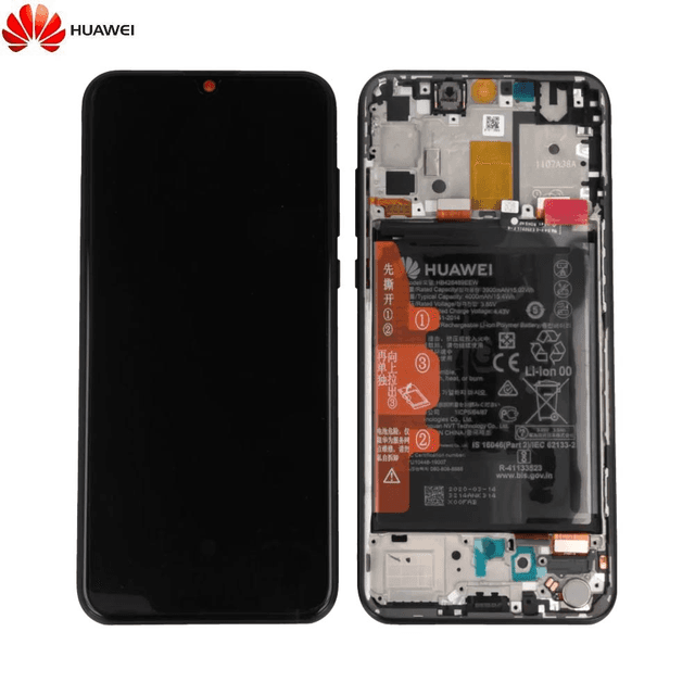 Bloc Écran Complet avec Châssis et Batterie Original Huawei P Smart S 02353PNT Noir