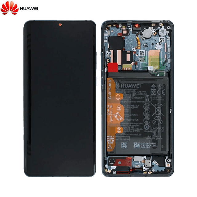 Bloc Écran Complet avec Châssis et Batterie Original Huawei P30 Pro 02353DGJ Bleu Mystique