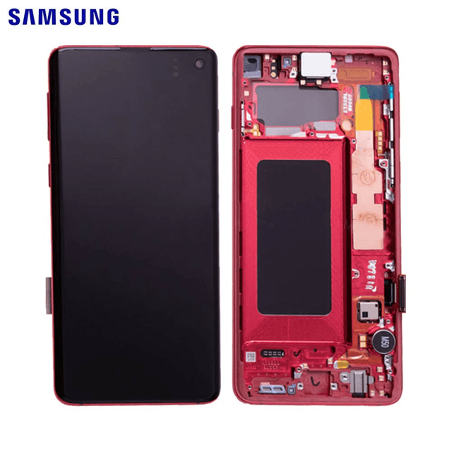 Ecran Tactile Original Samsung Galaxy S10 G973 GH82-18835H GH82-18850H Rouge