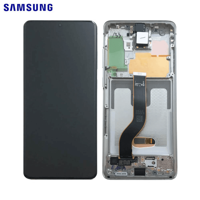 Ecran Tactile Original Samsung Galaxy S20 Plus 5G G986/Galaxy S20 Plus G985 GH82-­22134B GH82-­22145B Blanc