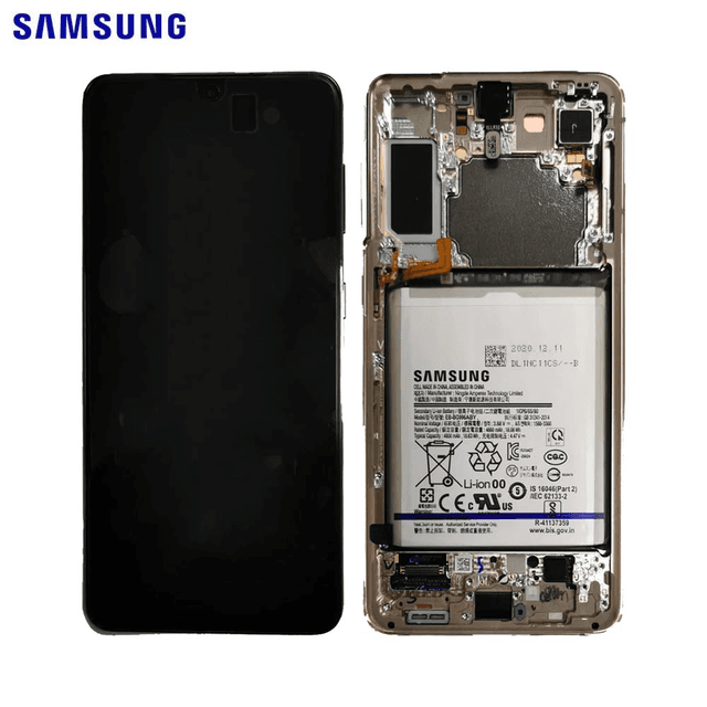 Bloc Écran Complet avec Châssis et Batterie Original Samsung Galaxy S21 Plus 5G G996 GH82-24555B GH82-24744B Phantom Violet