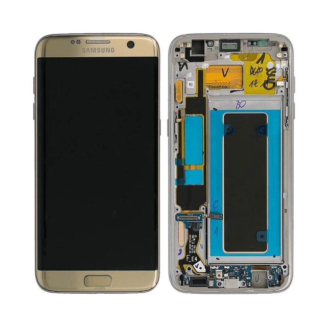 Ecran Tactile Original Refurb avec Châssis (PIEC) Samsung Galaxy S7 Edge G935 Or