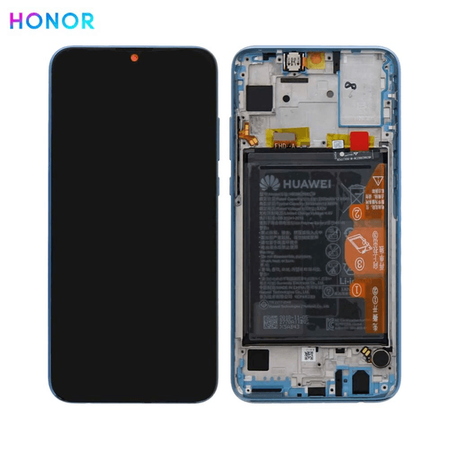 Bloc Écran Complet avec Châssis et Batterie Original Honor 10 Lite 02352HGU Bleu Ciel