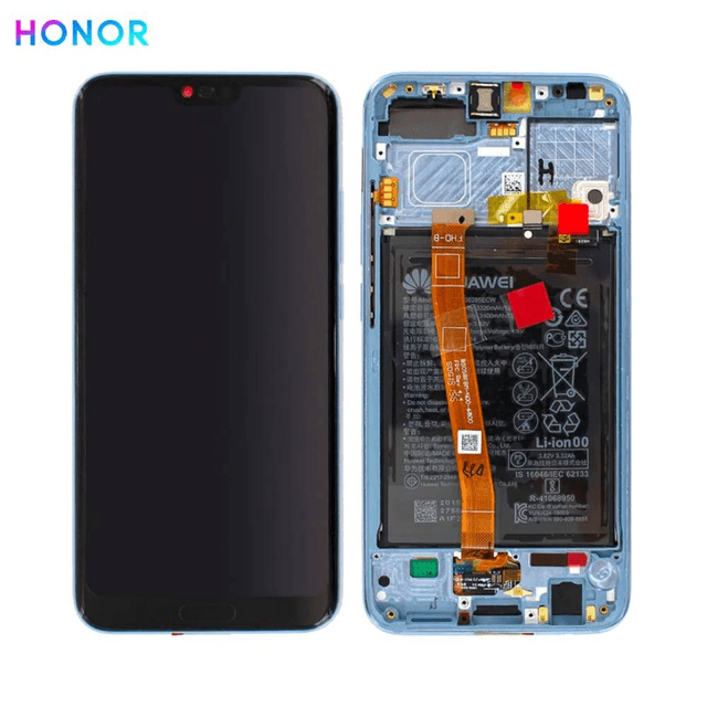 Bloc Écran Complet avec Châssis et Batterie Original Honor 10 02351XAE Argent