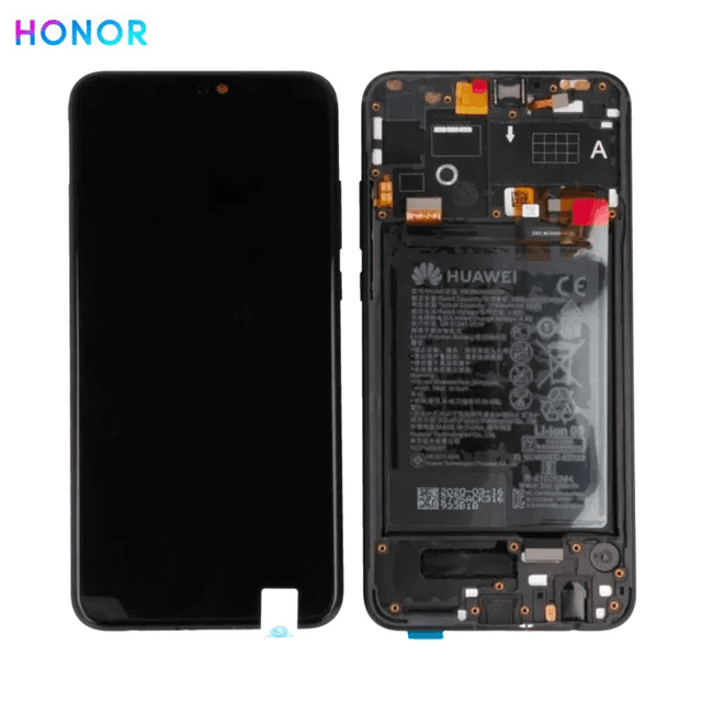 Bloc Écran Complet avec Châssis et Batterie Original Honor 9X Lite 02353QJJ Noir