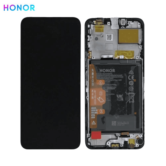 Bloc Écran Complet avec Châssis et Batterie Original Honor X8 5G 0235ADAK Noir Minuit
