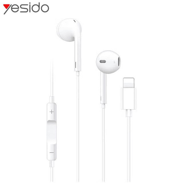 Écouteurs Filaires Lightning Yesido YH20 (sans Bluetooth) Blanc