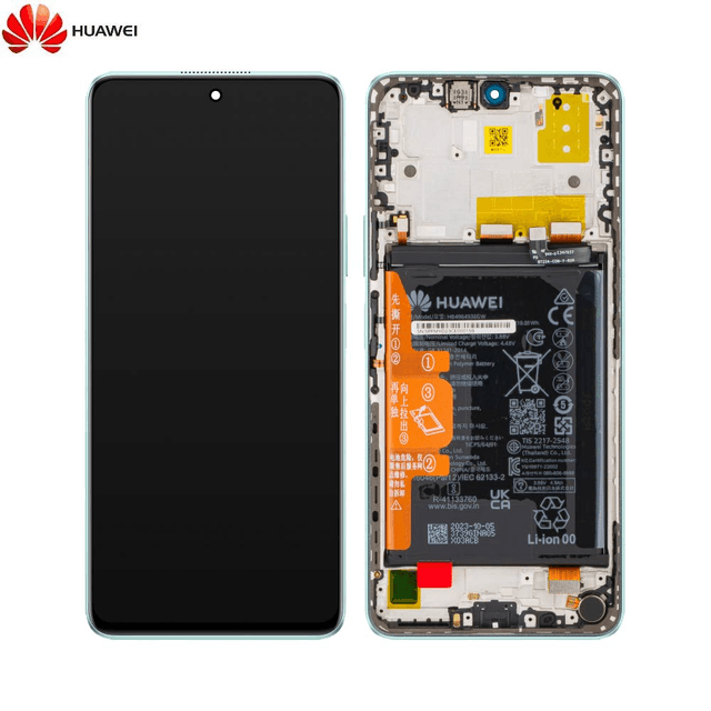 Bloc Écran Complet avec Châssis et Batterie Original Huawei Nova 11i 02355PFM Vert Menthe