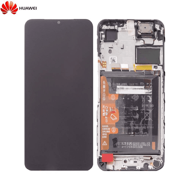 Bloc Écran Complet avec Châssis et Batterie Original Huawei Nova Y61 02355HHB Noir Minuit
