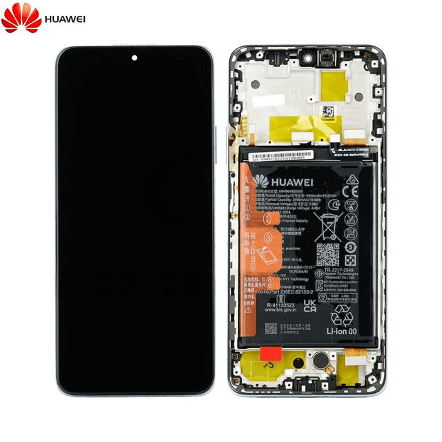 Bloc Écran Complet avec Châssis et Batterie Original Huawei Nova Y90 02355ARH Bleu Cristal