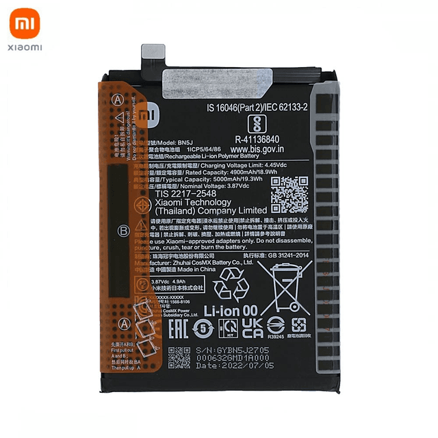 Batterie Original Xiaomi POCO X5 5G 46020000F41Y BN5J