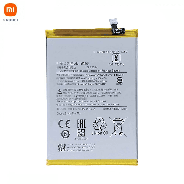 Batterie Original Xiaomi Redmi 9A/Redmi 9C NFC/Redmi 10A/Redmi A1/Redmi A1+ 46020000DWLM BN56