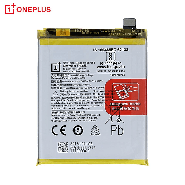 Batterie Original OnePlus 7 1031100007 1031100010 BLP685