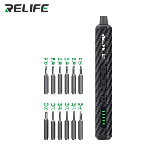 Tournevis Électrique Relife E1 Carbon Type-C 350mAh (12 en 1)