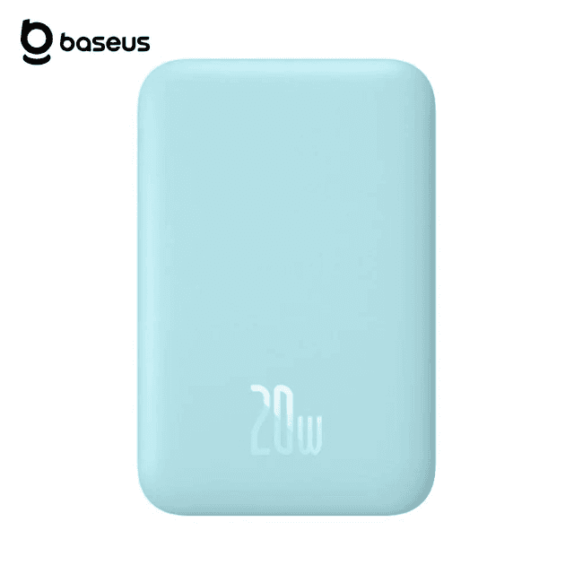 Batterie Externe Power Bank sans Fil Magnétique Baseus 6000mAh 20W (avec Câble Type-C vers Type-C) Bleu