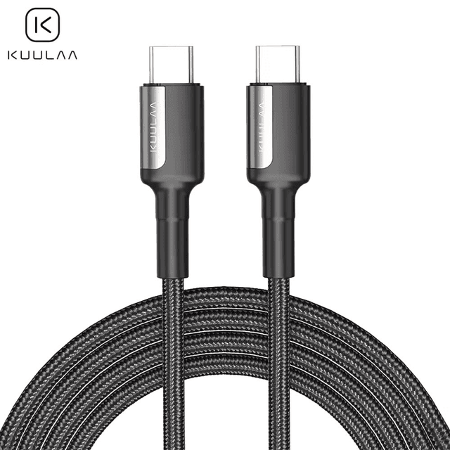 Câble Data Type-C vers Type-C Kuulaa KL-X06 PD 60W (2m) Gris
