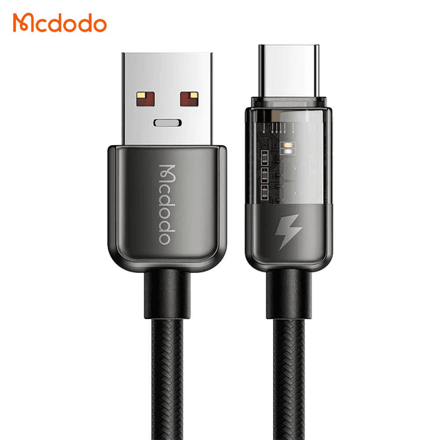 Câble Data USB vers Type-C Mcdodo CA-3150 Super Charge (Mise Hors Tension Automatique) 1.2m Noir