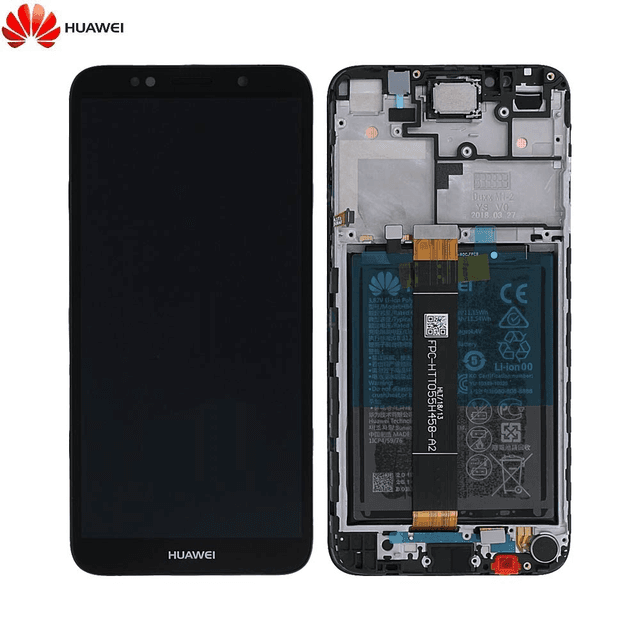 Bloc Écran Complet avec Châssis et Batterie Original Huawei Y5 2018 02351XHU Noir