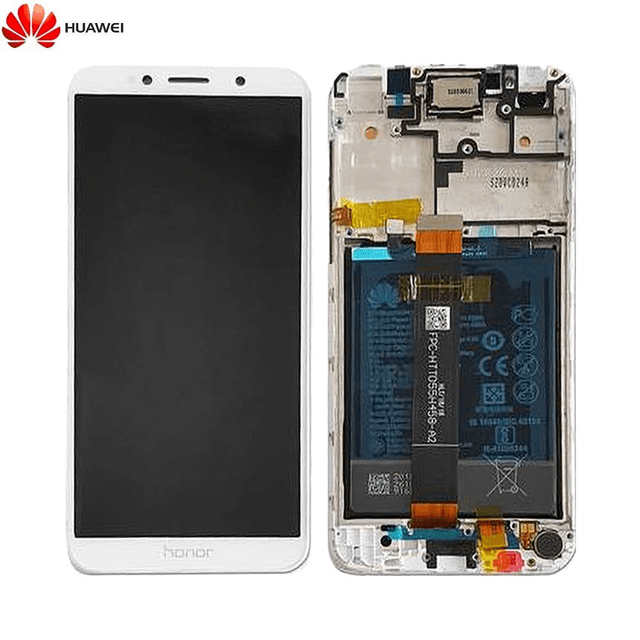 Bloc Écran Complet avec Châssis et Batterie Original Huawei Y5 2018 02351XHT Blanc