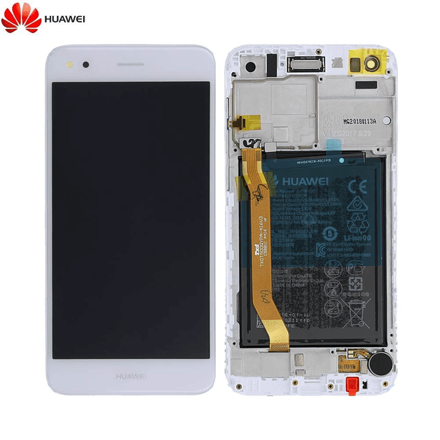 Bloc Écran Complet avec Châssis et Batterie Original Huawei P9 Lite Mini 02351TUY Blanc