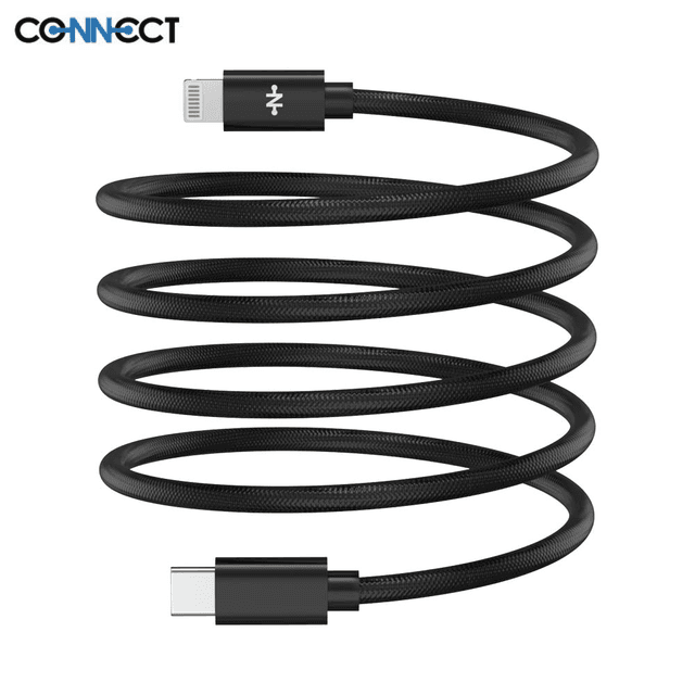 Câble Data Type-C vers Lightning CONNECT 27W MC-CLN11 Magnétique (1m) Noir