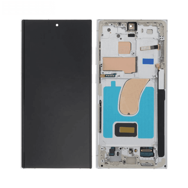 Ecran Tactile Soft Oled avec Châssis Samsung Galaxy S23 Ultra 5G S918 Crème