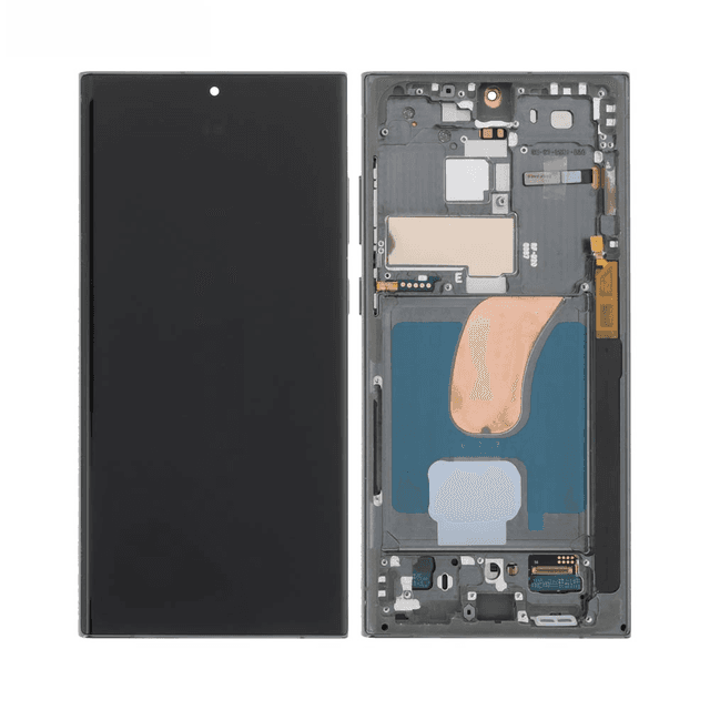 Ecran Tactile Soft Oled avec Châssis Samsung Galaxy S23 Ultra 5G S918 Vert